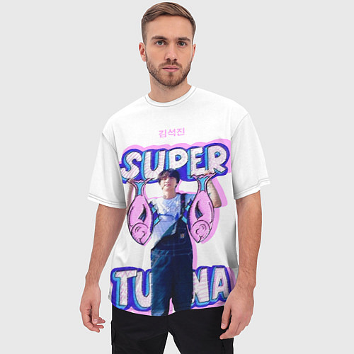 Мужская футболка оверсайз BTS Super Tuna / 3D-принт – фото 3