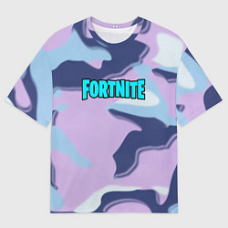 Футболка оверсайз мужская Fortnite camo steel, цвет: 3D-принт