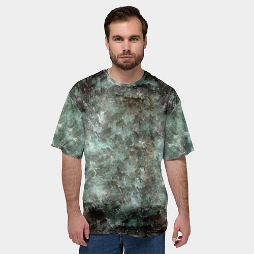 Мужская футболка оверсайз Лесной принт / 3D-принт – фото 3