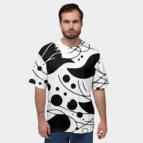 Мужская футболка оверсайз Fashion abstraction - ai art fantasy / 3D-принт – фото 3