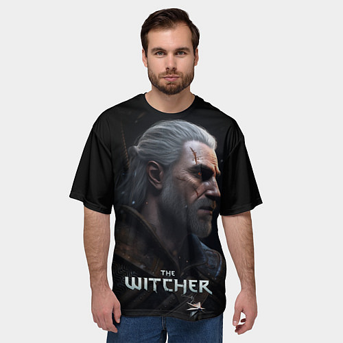 Мужская футболка оверсайз The Witcher poster / 3D-принт – фото 3
