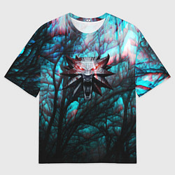 Футболка оверсайз мужская The Witcher logo night, цвет: 3D-принт