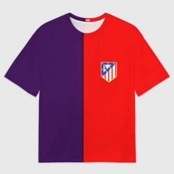 Мужская футболка оверсайз Атлетико полосы