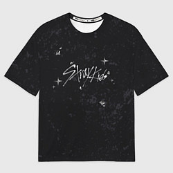 Футболка оверсайз мужская Stray Kids жидкий металл, цвет: 3D-принт