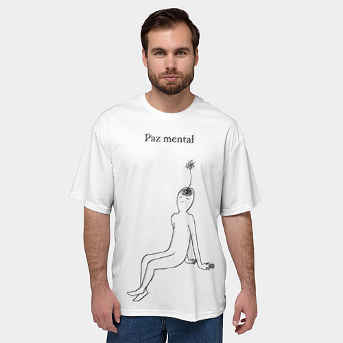 Мужская футболка оверсайз Ментальный образ учителя / 3D-принт – фото 3