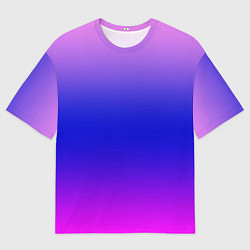 Мужская футболка оверсайз Неоновая градиент абстракция