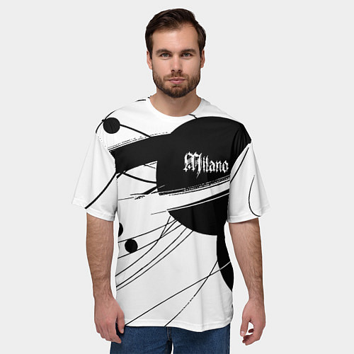 Мужская футболка оверсайз Milano - fashion abstraction / 3D-принт – фото 3