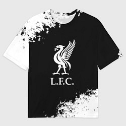 Футболка оверсайз мужская Ливерпуль краски текстура, цвет: 3D-принт