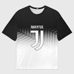 Футболка оверсайз мужская Ювентус геометрия, цвет: 3D-принт