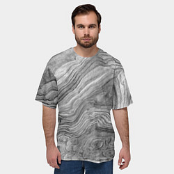 Футболка оверсайз мужская Текстура дерева - абстракция, цвет: 3D-принт — фото 2