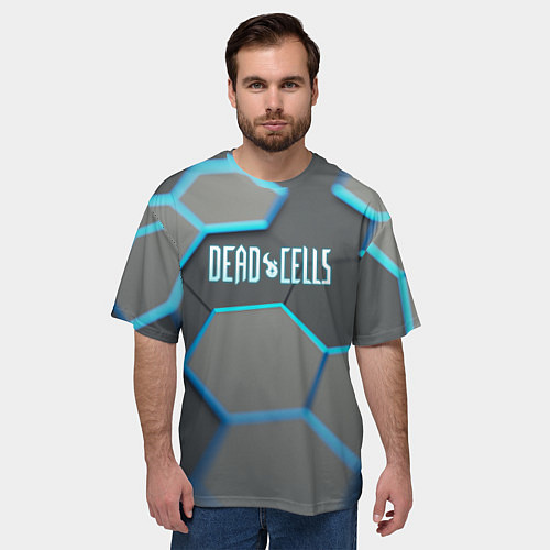 Мужская футболка оверсайз Dead cells броня / 3D-принт – фото 3