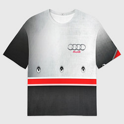 Мужская футболка оверсайз Audi metal sport
