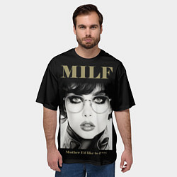 Футболка оверсайз мужская MILF - mother Id like to fuck, цвет: 3D-принт — фото 2