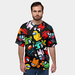Футболка оверсайз мужская Персонажи игры Амонгас, цвет: 3D-принт — фото 2