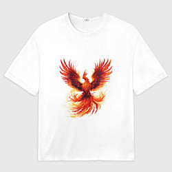 Футболка оверсайз мужская Восставший из пепла Феникс, цвет: 3D-принт
