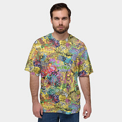 Футболка оверсайз мужская Граффити на стене, цвет: 3D-принт — фото 2