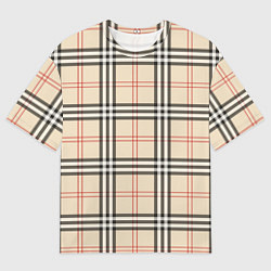 Мужская футболка оверсайз Стильная клетка - шотландка