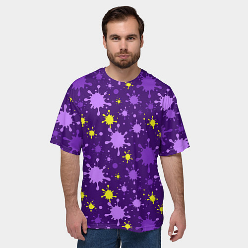 Мужская футболка оверсайз Мелкие кляксы / 3D-принт – фото 3