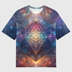 Футболка оверсайз мужская Космическая геометрическая абстракция, цвет: 3D-принт