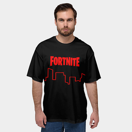 Мужская футболка оверсайз Fortnite urban / 3D-принт – фото 3