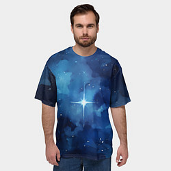 Футболка оверсайз мужская Звезда в ночном небе, цвет: 3D-принт — фото 2