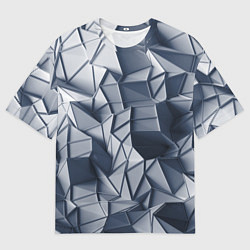 Футболка оверсайз мужская Геометрические грани, цвет: 3D-принт
