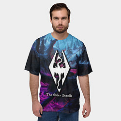 Футболка оверсайз мужская Skyrim game steel, цвет: 3D-принт — фото 2