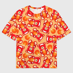 Футболка оверсайз мужская Медовые мишки, цвет: 3D-принт