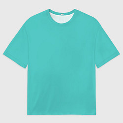 Футболка оверсайз мужская Эмоция зависть - бирюзовый, цвет: 3D-принт