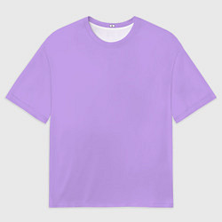 Футболка оверсайз мужская Эмоция страха - сиреневый, цвет: 3D-принт