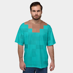 Футболка оверсайз мужская Стив Minecraft верх, цвет: 3D-принт — фото 2