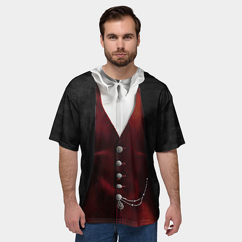 Мужская футболка оверсайз Дракула верх костюма / 3D-принт – фото 3