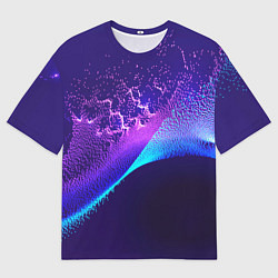 Мужская футболка оверсайз Неоновые краски всплеск