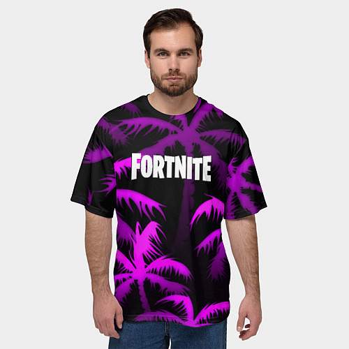 Мужская футболка оверсайз Fortnite тропики / 3D-принт – фото 3