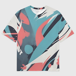 Футболка оверсайз мужская Граффити в пастельных тонах абстракция, цвет: 3D-принт