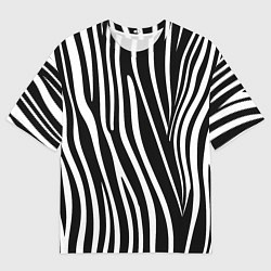 Мужская футболка оверсайз Полоски зебры