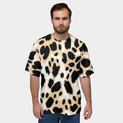 Футболка оверсайз мужская Леопард пятна, цвет: 3D-принт — фото 2