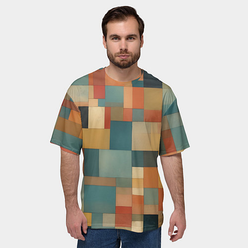 Мужская футболка оверсайз Inspired by Paul Klee / 3D-принт – фото 3