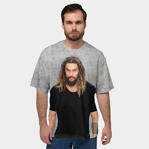 Мужская футболка оверсайз Jason Momoa / 3D-принт – фото 3