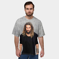 Футболка оверсайз мужская Jason Momoa, цвет: 3D-принт — фото 2