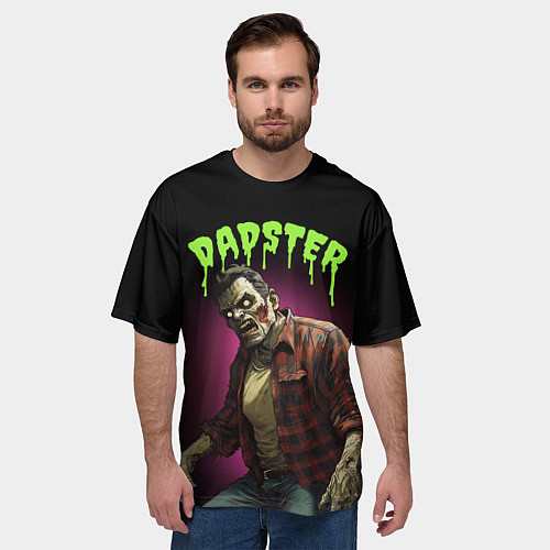 Мужская футболка оверсайз Dadster - zombie - на хэллоуин / 3D-принт – фото 3