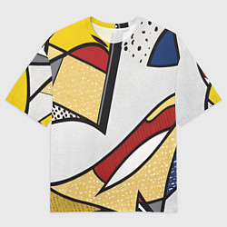 Мужская футболка оверсайз Абстракция в стиле поп-арт