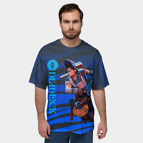 Мужская футболка оверсайз МакГиннис Deadlock / 3D-принт – фото 3