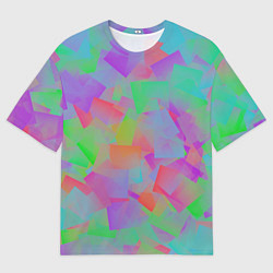 Футболка оверсайз мужская Разноцветные слайды - абстракция, цвет: 3D-принт
