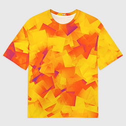 Мужская футболка оверсайз Желтый калейдоскоп