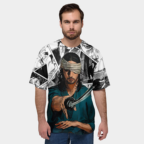Мужская футболка оверсайз Musashi Miyamoto / 3D-принт – фото 3
