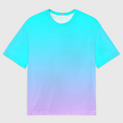 Футболка оверсайз мужская Неоновые разводы градиента, цвет: 3D-принт