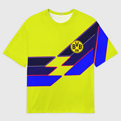 Футболка оверсайз мужская Боруссиа текстура спорт, цвет: 3D-принт