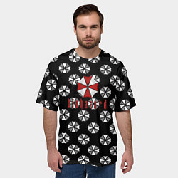 Футболка оверсайз мужская Resident evil pattern umbrella, цвет: 3D-принт — фото 2