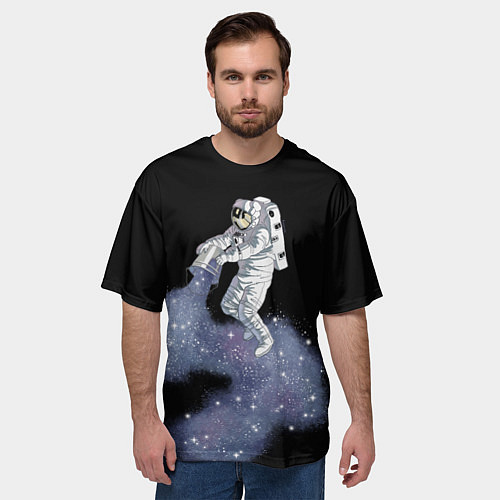 Мужская футболка оверсайз Космонавт астронавт украшает футболку космосом / 3D-принт – фото 3